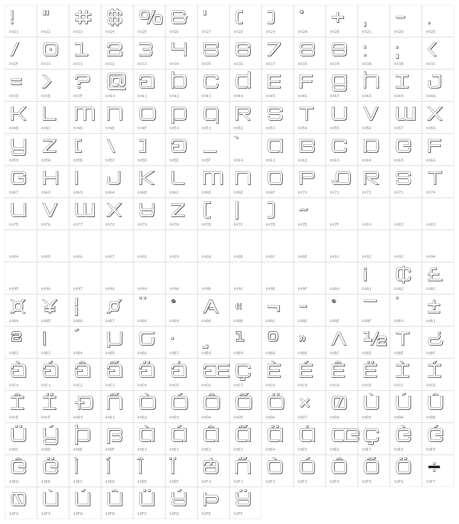 Colony Marines Outline Character Map