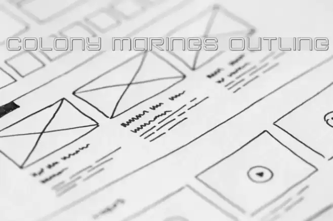 Colony Marines Outline Font examples