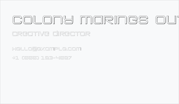 Colony Marines Outline Business Card