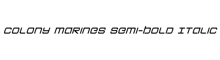 Colony Marines Semi-Bold Italic Font