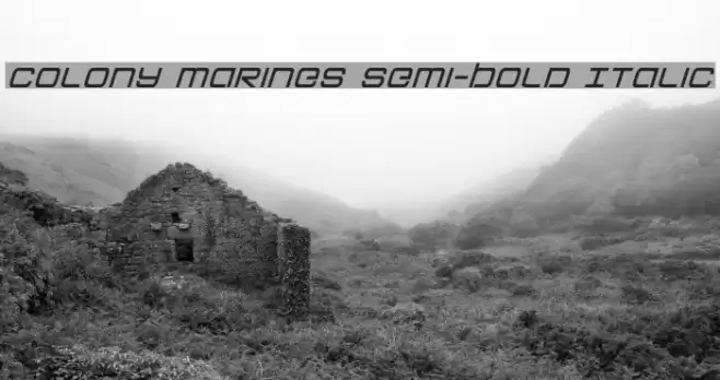Colony Marines Semi-Bold Italic Font examples