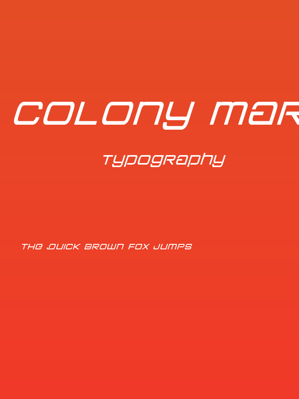 Colony Marines Semi-Bold Italic Poster