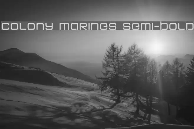 Colony Marines Semi-Bold Font examples