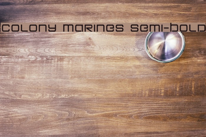 Colony Marines Semi-Bold Schriftart examples