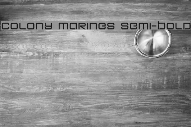 Colony Marines Semi-Bold Font examples