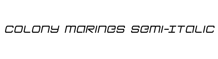 Colony Marines Semi-Italic फ़ॉन्ट
