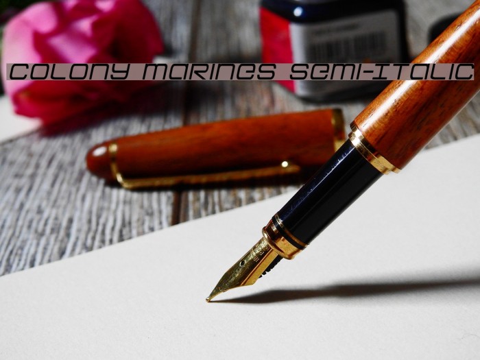 Colony Marines Semi-Italic फ़ॉन्ट examples
