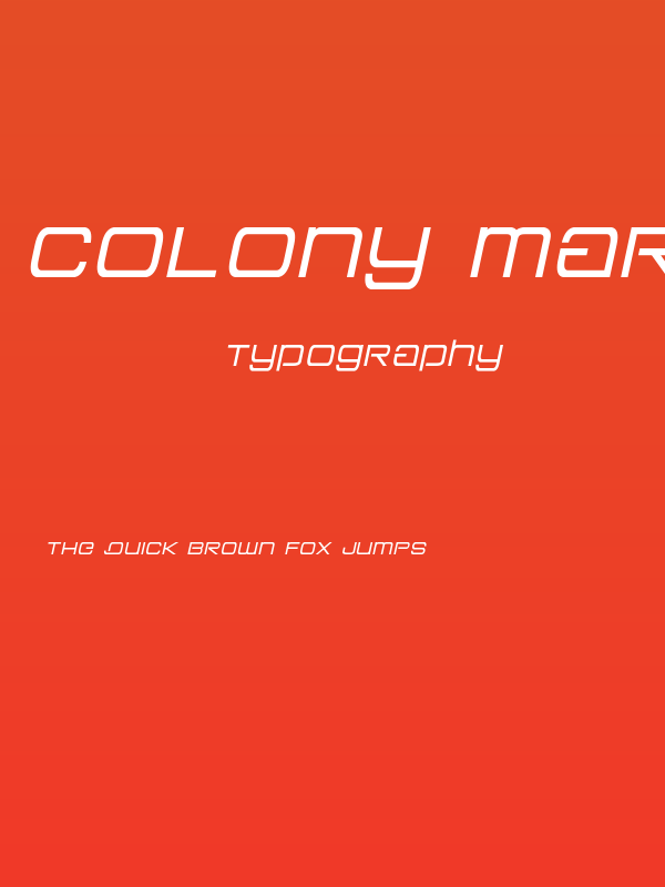 Colony Marines Semi-Italic Poster