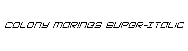 Colony Marines Super-Italic Schriftart