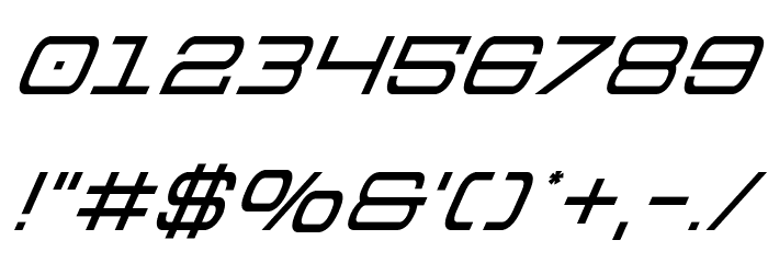 Colony Marines Super-Italic Font OTHER CHARS