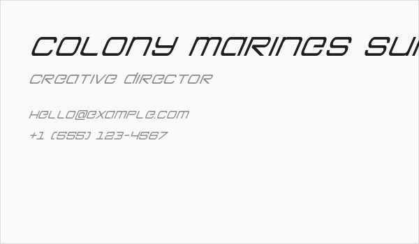 Colony Marines Super-Italic Business Card