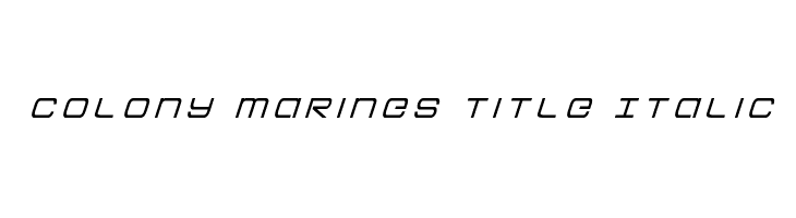 Colony Marines Title Italic फ़ॉन्ट