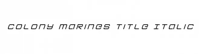 Colony Marines Title Italic  baixar fontes gratis