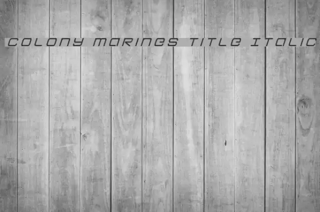 Colony Marines Title Italic Font examples