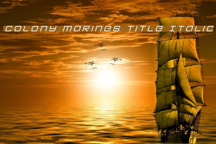 Colony Marines Title Italic फ़ॉन्ट examples