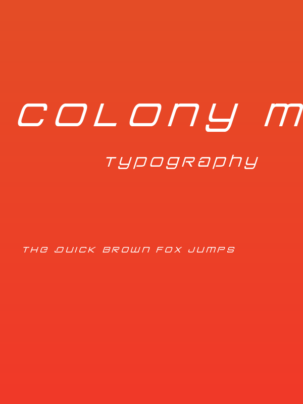 Colony Marines Title Italic Poster