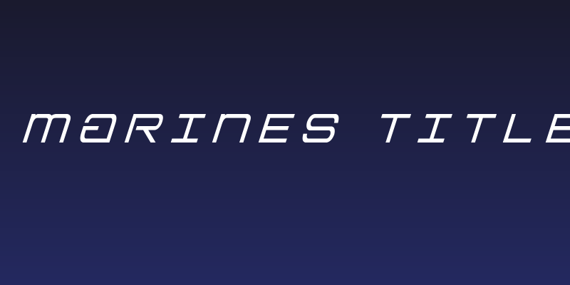 Colony Marines Title Italic Social Header