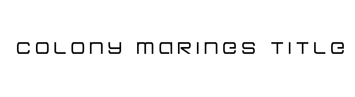 Colony Marines Title Шрифта
