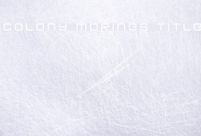 Colony Marines Title Шрифта examples
