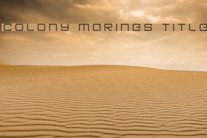 Colony Marines Title Шрифта examples