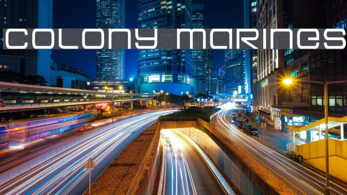 Colony Marines Font examples