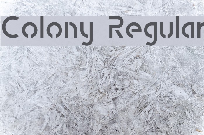 Colony Regular Font examples