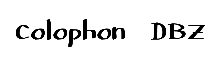 Colophon DBZ Font