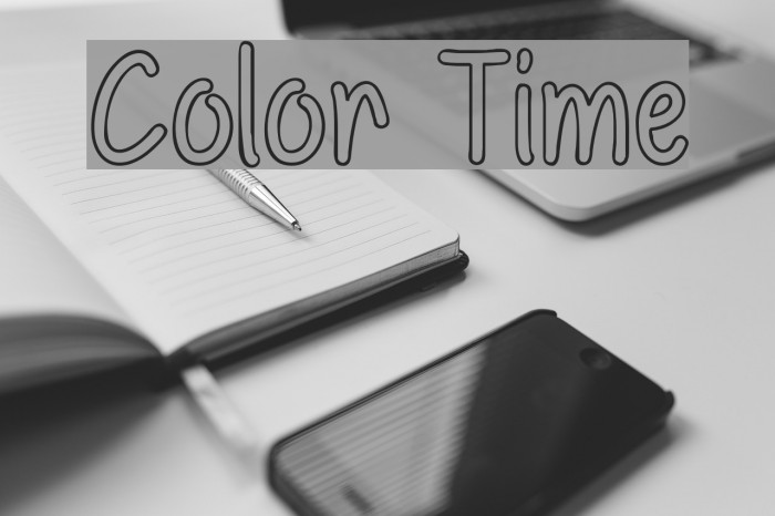 Color Time Font examples