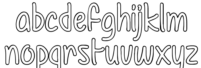Color Time Font LOWERCASE