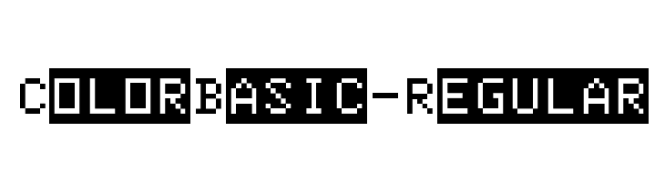 ColorBasic-Regular  フリーフォントのダウンロード