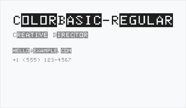 ColorBasic-Regular Business Card