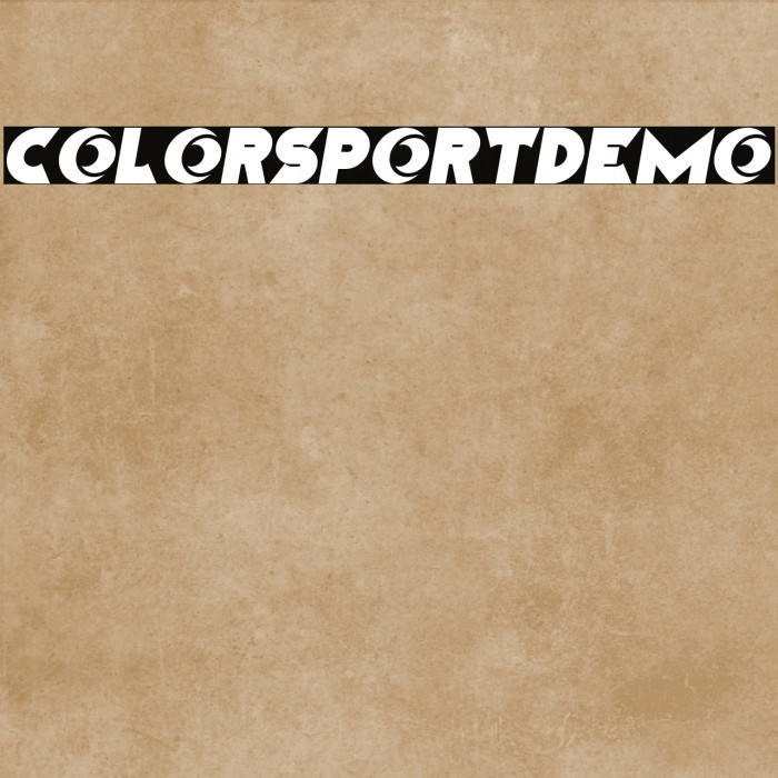 ColorSportDemo Schriftart examples