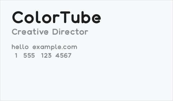 ColorTube Business Card