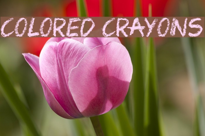 Colored Crayons Font examples