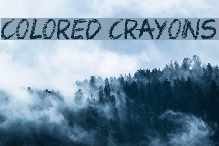 Colored Crayons Font examples