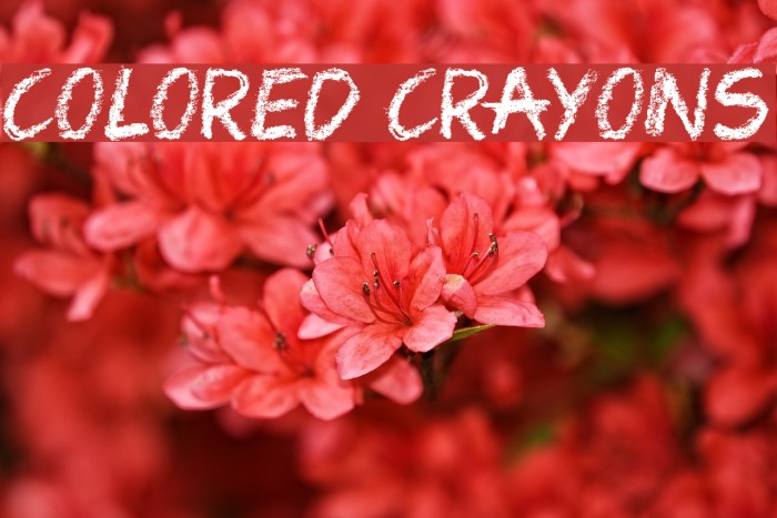 Colored Crayons Font examples