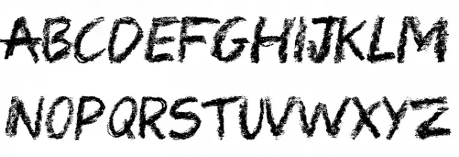 Colored Crayons फ़ॉन्ट लोअरकेस