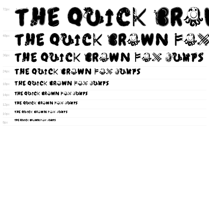 Colorful Decorative Alphabet Waterfall