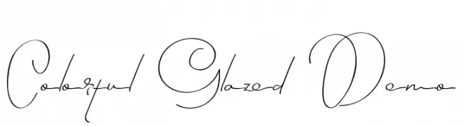 Colorful Glazed Demo  font caratteri gratis