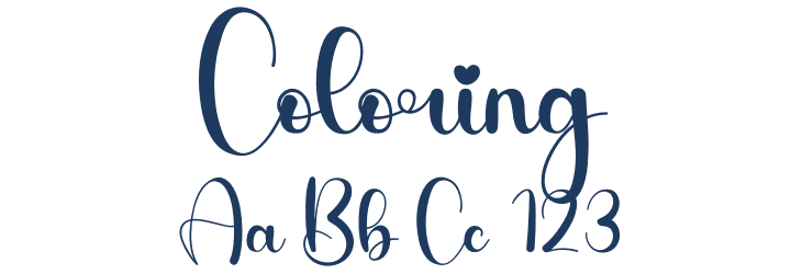 Coloring Font Preview