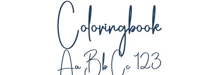 Coloringbook Font Preview