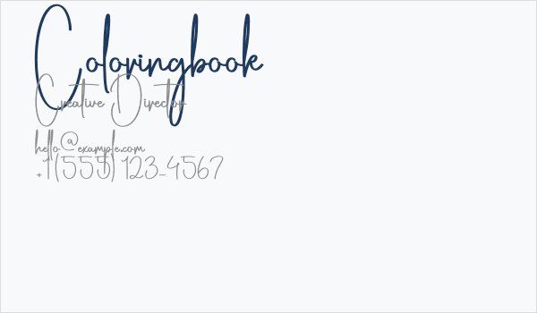 Coloringbook Business Card