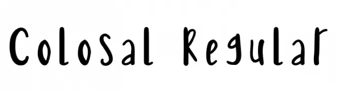 Colosal Regular  font caratteri gratis