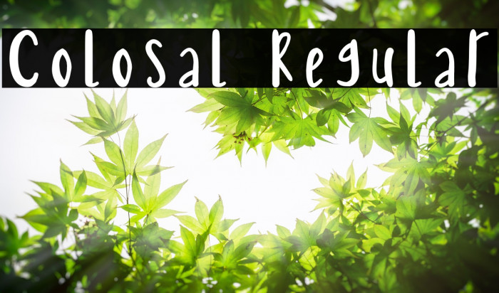 Colosal Regular Font examples