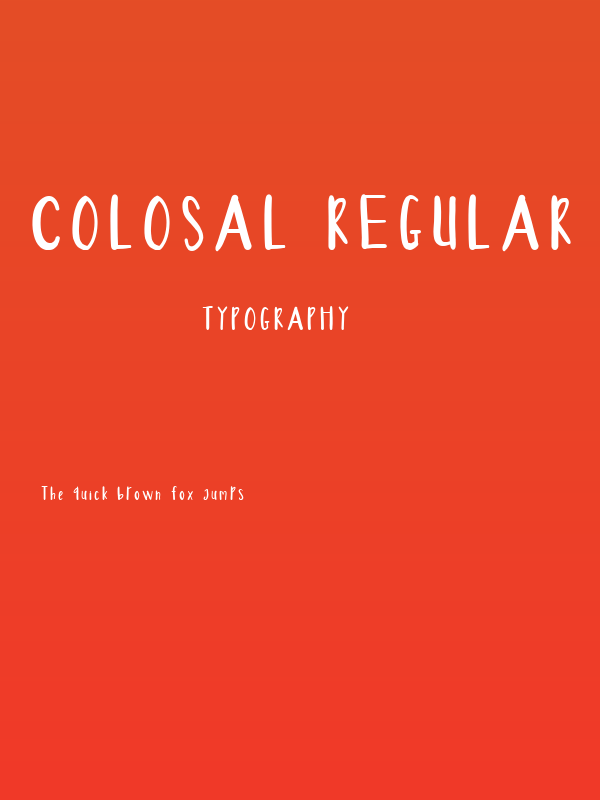 Colosal Regular Poster