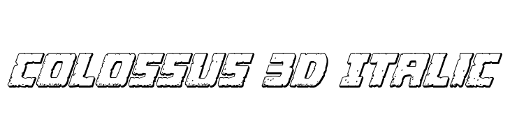 Colossus 3D Italic  Free Fonts Download
