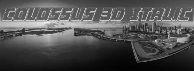 Colossus 3D Italic Font examples
