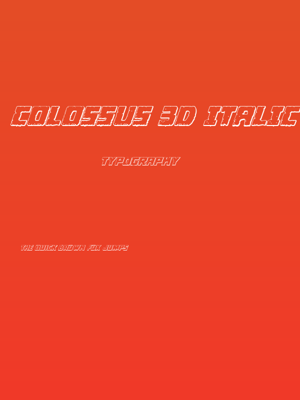 Colossus 3D Italic Poster