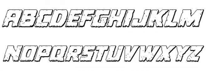 Colossus 3D Italic خط أحرف صغيرة