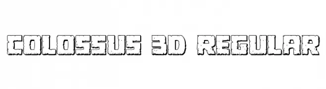 Colossus 3D Regular  Frei Schriftart Herunterladen